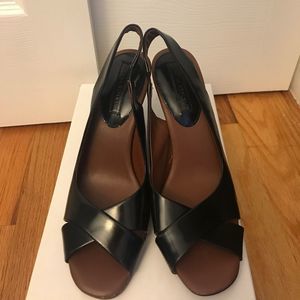 Banana republic black leather shoes size 7.5